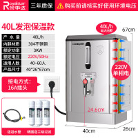 荣事达开水器商用饭店开水机工厂电热烧水器大容量不锈钢热水器学校工地商用饮水机热水机自动进水烧水炉 指针[40L/3KW]