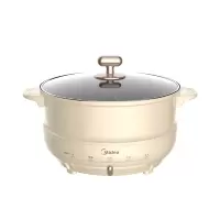美的(Midea)多功能电煮炖煎烤炸锅家用多用途4L大容量鸳鸯电火锅炒锅分体式不粘锅家用电锅