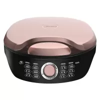 美的(Midea)电饼铛 家用双面加热电饼档 煎烙饼锅 旋控式加深加大烤盘煎烤机 烙饼锅 玫瑰金