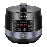 美的电压力锅家用智能5L升双胆高压饭煲特价3-4正品5-6人 [尊贵版]黛黑藏青色家用电锅