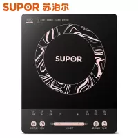 苏泊尔(SUPOR)电磁炉滑动触控 纤薄黑晶面板 8档火力 定时设计 记忆启停多功能家用防水聚能灶 (带炒锅)