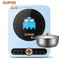 苏泊尔(SUPOR)电磁炉 大功率 微晶面板 智能旋控 拉丝防滑面板 电磁灶(赠欧式汤锅+炒锅) [吃豆人IP]智能旋控