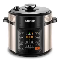 苏泊尔 (SUPOR) 家用电压力锅 精钢球釜内胆 智能预约烹饪 5L双胆高压锅 5L 节能易用 锁鲜焖香家用电锅