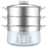 苏泊尔 SUPOR多用途锅电蒸锅多功能家用电火锅电煮锅电热锅三层13L大容量 可定时 13L可定时电蒸锅家用电锅