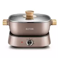 苏泊尔（SUPOR）电火锅 5L升 多功能锅多用途锅家用分体式可拆洗电热锅电煮锅烤肉锅不沾电炒锅小 5升麦饭石内胆 【王