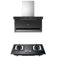 Haier/海尔家用厨房免清洗吸油烟机大吸力顶侧双吸 烟灶套装 特惠组合装