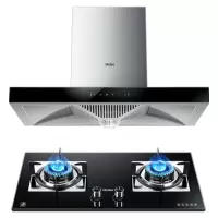 Haier/海尔吸抽油烟机燃气灶套餐烟灶套热熔洗烟机灶具套装 [防干烧] 液化气