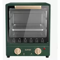 苏泊尔 (SUPOR)家用多功能电烤箱 38L大容量 上下独立控温易操作 钢灰色 15L 立式烤箱 复古绿