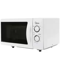 Midea/美的 ￼家用微波炉微电脑操控21L转盘加热智能联保 白色21L机械版