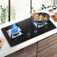 四季沐歌(micoe)燃气灶 天然气灶具 双灶4.8kw家用大火力 猛火台式/嵌入式两用 [Top]4.5kw防爆玻