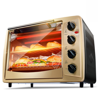 九阳电烤箱家用烘焙多功能烧烤全自动小蛋糕电烤箱30升大容量 黑色+金色