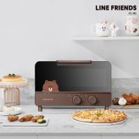 九阳电烤箱Line布朗熊家用烘焙小型多功能全自动迷你一人食烤蛋糕 棕色
