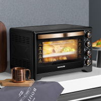 九阳电烤箱家用小型烘焙全自动多功能38L大容量台式蛋糕烤箱 黑+金