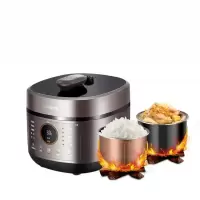 九阳电压力锅家用6L智能高压饭煲双胆多功能正品5-8人 灰色家用电锅