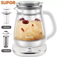 苏泊尔（SUPOR）养生壶办公室双层玻璃电水壶多功能煮茶器电热烧水壶炖煮一体机小型燕窝壶 白色