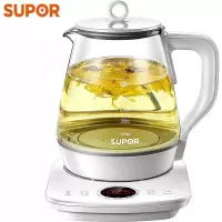 苏泊尔(SUPOR)养生壶煮茶器保温电热水壶茶壶电热玻璃煎中药壶 [白色]