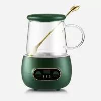 苏泊尔(SUPOR)养生壶迷你煮茶器玻璃花茶壶热奶0.4L办公室家用便携电热水壶烧水壶 [王源代言]