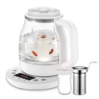 苏泊尔养生壶家用加厚玻璃办公室多功能小型煮茶器燕窝壶花茶壶 米黄色