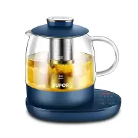 苏泊尔养生壶家用多功能办公室小型迷你炖煮茶器全自动玻璃壶 蓝色