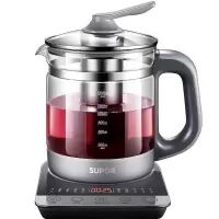 苏泊尔养生壶办公室全自动玻璃养身家用小型多功能蒸煮茶器煮茶壶 银灰色