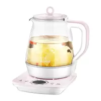 苏泊尔养生壶1.5L玻璃养身花茶壶家用电煮茶器水壶多功能全自动 粉色