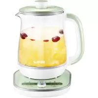 苏泊尔养生壶家用多功能蒸煮茶器办公室小型玻璃全自动迷你花茶壶 浅粉色