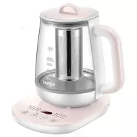 苏泊尔养生壶家用全自动电蒸煮茶壶花茶一体多功能办公室小型mini 粉色