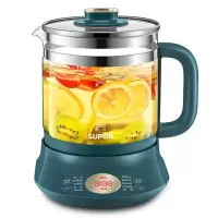 苏泊尔养生壶家用多功能煮茶器壶办公室小型玻璃壶全自动蒸煮一体 孔雀绿