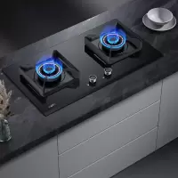 华帝(VATTI)(天然气)燃气灶天然气灶双灶具 台式嵌入式 4.5KW猛火家用 钢化玻璃 [烈焰稳火]5.0KW高端超