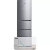 Midea/美的 家用电冰箱三门节能冷藏冷冻直冷小冰箱 美的/220升/三门/银色/微霜