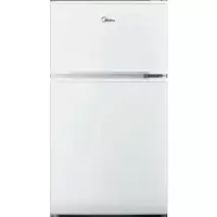 Midea/美的双门两门小型冰箱宿舍家用租房节能电冰箱 白色