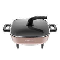 荣事达电火锅电炒电热电煮锅6升大家用多功能一体不粘韩式3-4-6人 金色6升