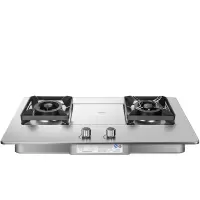 老板(Robam)燃气灶 4.1kW嵌入式灶具 家用钢化玻璃台嵌两用双灶具 聚中劲火(天然气) [五星火]立体火型烹饪