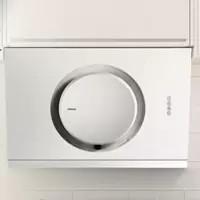 老板油烟机白色侧吸式小型厨房家用脱排抽油烟 白色