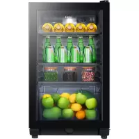 Haier/海尔100L小冰箱 酒柜 冰吧 办公室家电 冷柜 客厅冰吧 黑色100L
