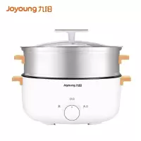 九阳(Joyoung)电炒锅家用多功能电蒸锅大容量电火锅多功能锅电蒸笼蒸菜神器 白色一层