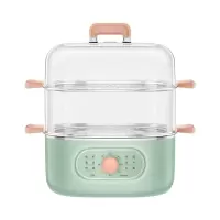 美的(Midea)电蒸锅多功能家用带蒸笼二层方形电热电火锅双层蒸笼大容量6L大容量 6升