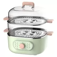 美的(Midea)电蒸锅多功能家用大容量全自动蒸菜二层方形电热电火锅双层蒸笼6L 颜值蒸锅6升