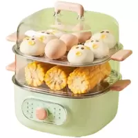 美的电蒸锅家用多功能小型双层不绣钢电火锅蒸箱早餐机 6升