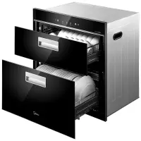 美的（Midea） 家用嵌入式二星消毒柜消毒碗柜大容量臭氧高温消毒独立双模 100升碗筷餐具茶具烘干消毒 厨房家电