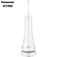 松下 (Panasonic)冲牙器 洗牙器 水牙线 充电式 无线便携全身水洗 超声波5档 (白色)