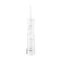 松下(Panasonic)电动冲牙器家用便携式水牙线洗牙器洁牙器正畸口腔清洁器干电池式 白色
