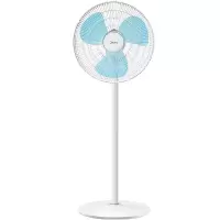 美的电风扇家用落地扇大风力台立式升降定时宿舍遥控扇 白色 16“机械款无定时
