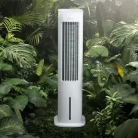 美的空调扇冷风扇家用移动加水制冷小空调宿舍迷你小型冷气机塔扇 亮白色