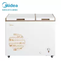 美的(Midea)202升 家用冰柜 双顶开双温柜 一级能效 省电低音卧式冰箱BCD-202DKM(E)