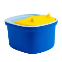 蓓慈儿童泡脚盆泡脚桶家用塑料按摩洗脚盆足浴桶三层保温洗脚桶 卡波蓝