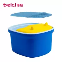 蓓慈儿童小泡脚桶泡脚盆家用脚动按摩洗脚盆足浴桶三层保温洗脚桶 卡波蓝(硅胶按摩垫)