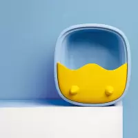 蓓慈泡脚盆泡脚桶家用塑料脚动按摩洗脚足浴桶三层保温洗脚桶 卡波蓝