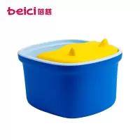 蓓慈儿童小泡脚桶泡脚盆家用脚动按摩洗脚盆足浴桶三层保温洗脚桶 [卡波蓝]