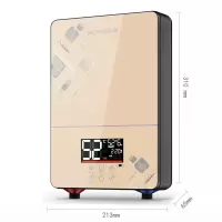 志高即热式电热水器家用小型免储水小厨宝加热宝卫生间加热器过水热淋浴洗澡器即开即热恒温洗澡机无须储水 流光金旗舰款[600